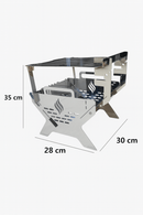 churrasqueira tipo maleta de aço