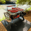 churrasqueira tipo maleta de aço