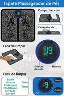 Tapete Massageador Inteligente para Pés e Corpo