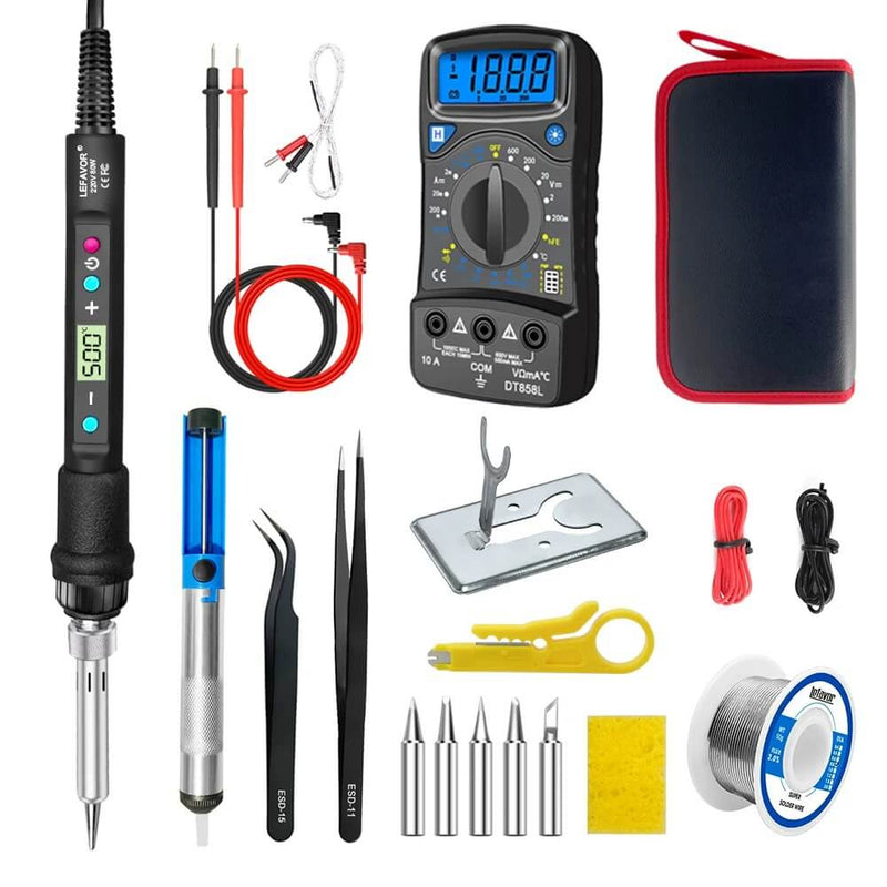 Conjunto de ferro de solda com display digital
