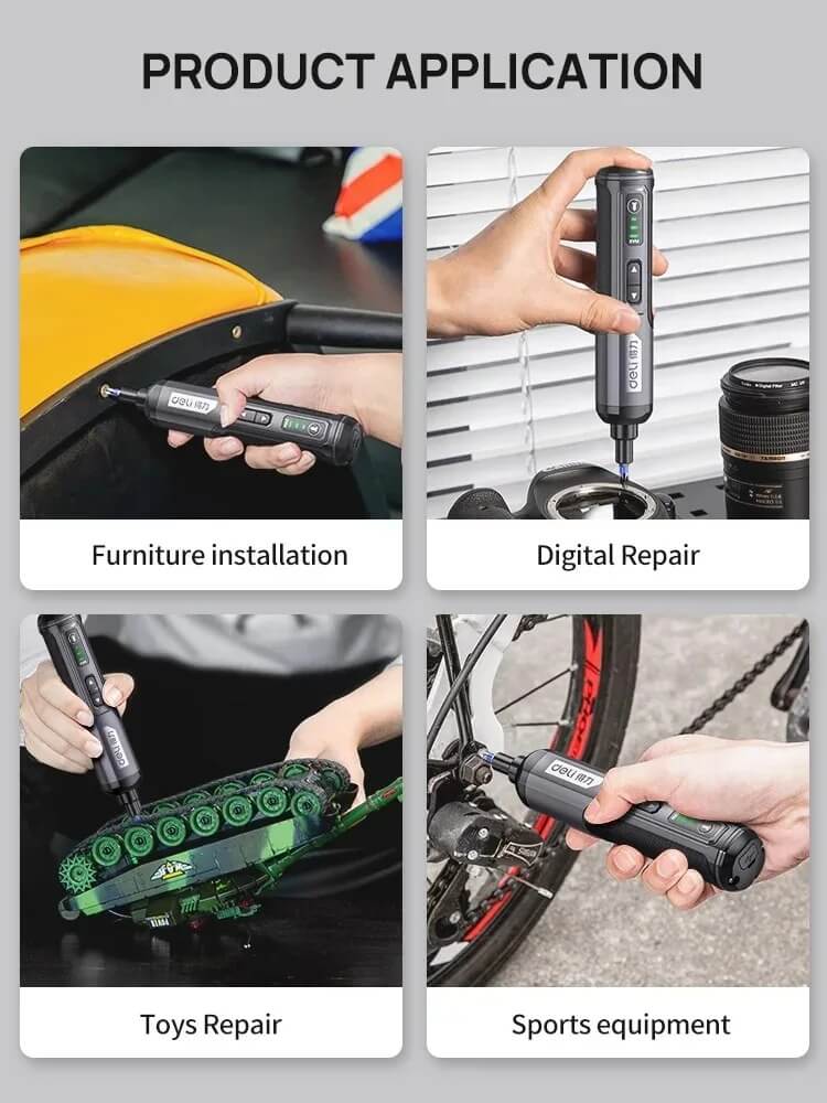 Mini conjunto de chave de fenda elétrica recarregável