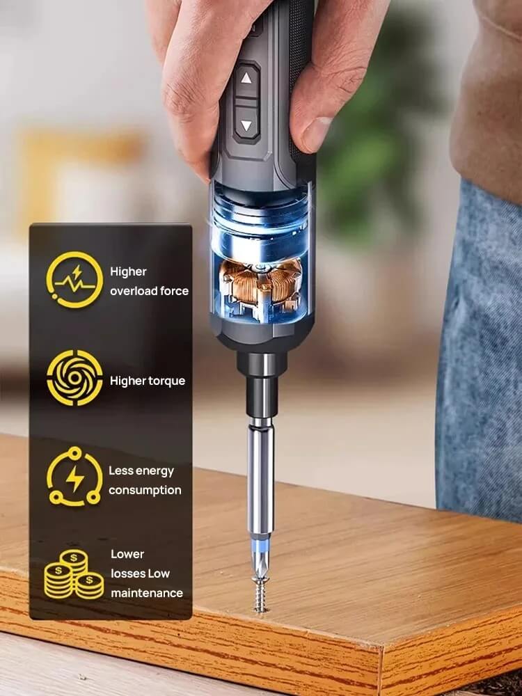 Mini conjunto de chave de fenda elétrica recarregável