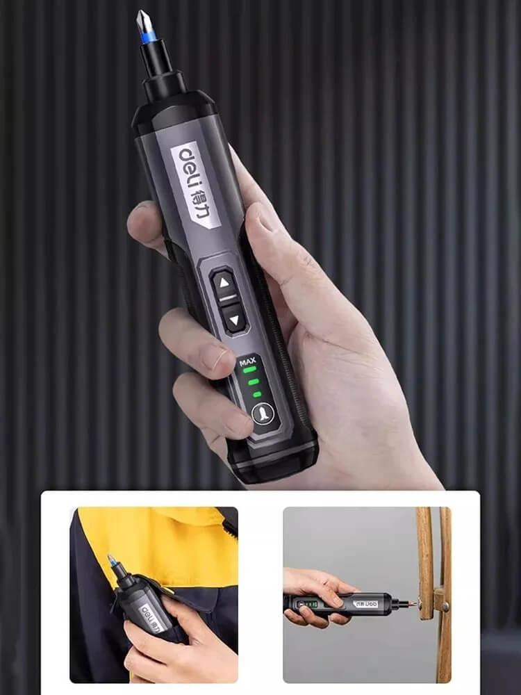 Mini conjunto de chave de fenda elétrica recarregável