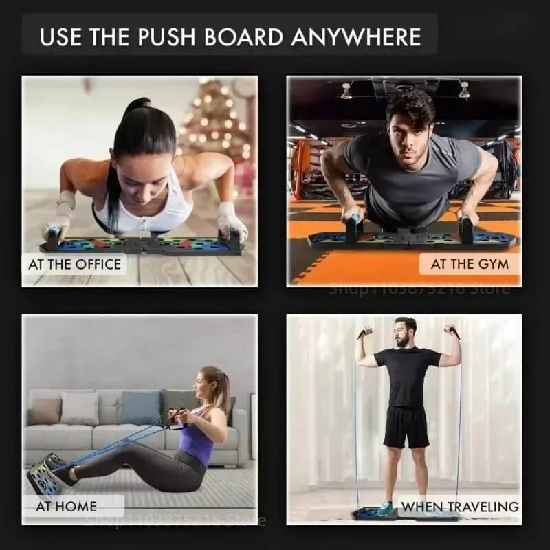 Placa push-up multifuncional portátil